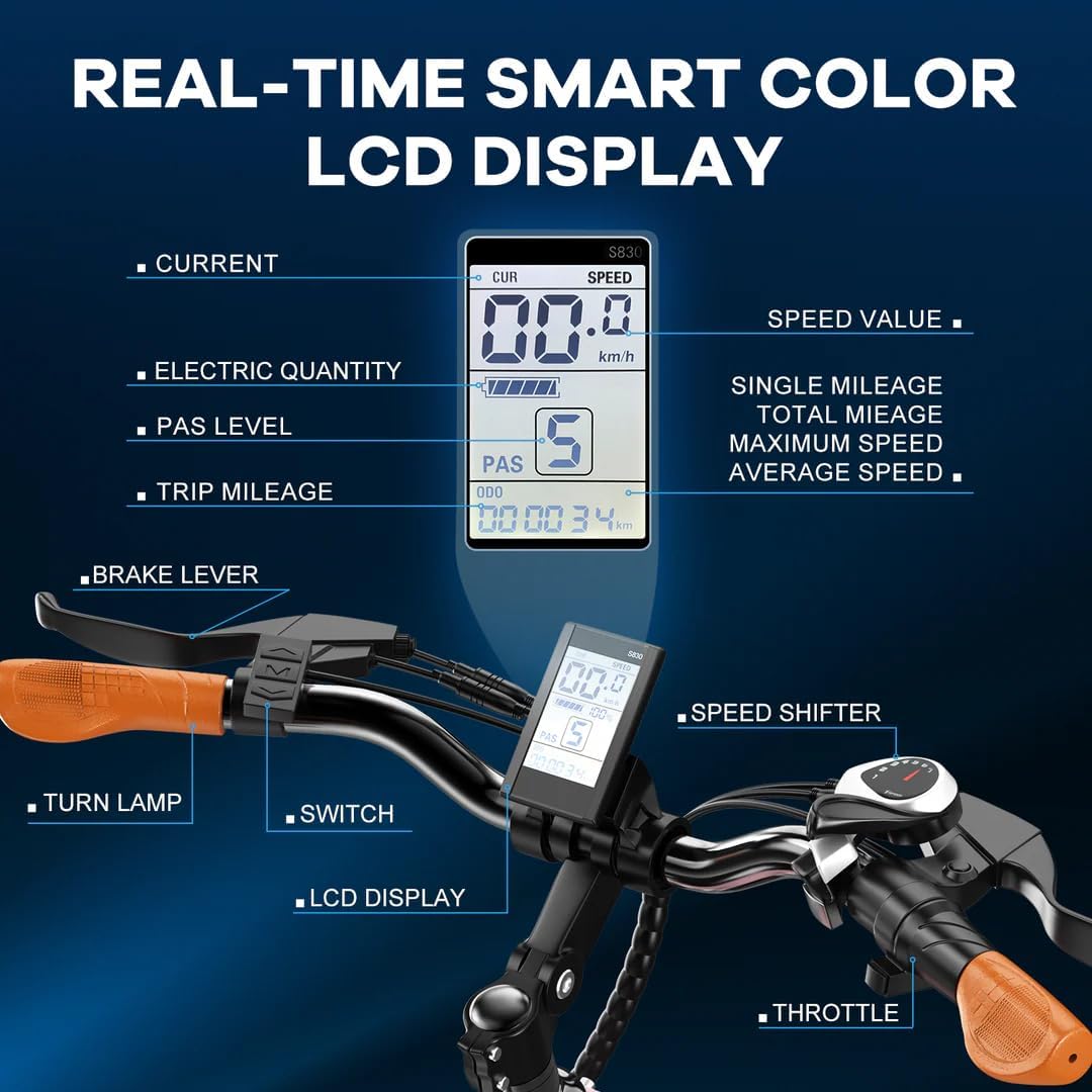 YorkE 26' Electric Bike for Adult,1000W Peak, up 80 Miles Removable Battery Ebike,Adult Electric Bicycles for All Terrain,Men Women E Bike, 7-Speed