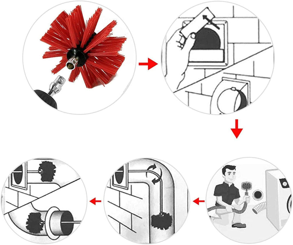 chimney sweep kit Chimney Sweep Kit , Chimney Dryer Duct Cleaner And Rods Kit Electrical Rotary Drill Drive Sweeping Cleaning Tool, Used With Or Without A Power Drill,410 Mm,12 Rods ( Color : 12 Rods