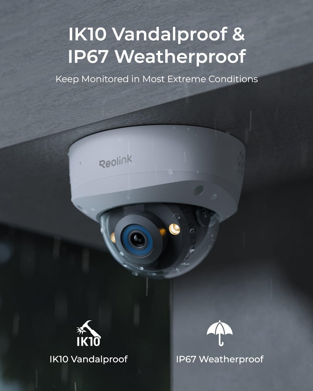 REOLINK RLC-1240A First 12MP Vandalproof PoE Security Camera,145° Wide Viewing Angle, Featuring Color Night Vision, Two-Way Talk, Smart Person/Vehicle/Animal Detection, Weatherproof