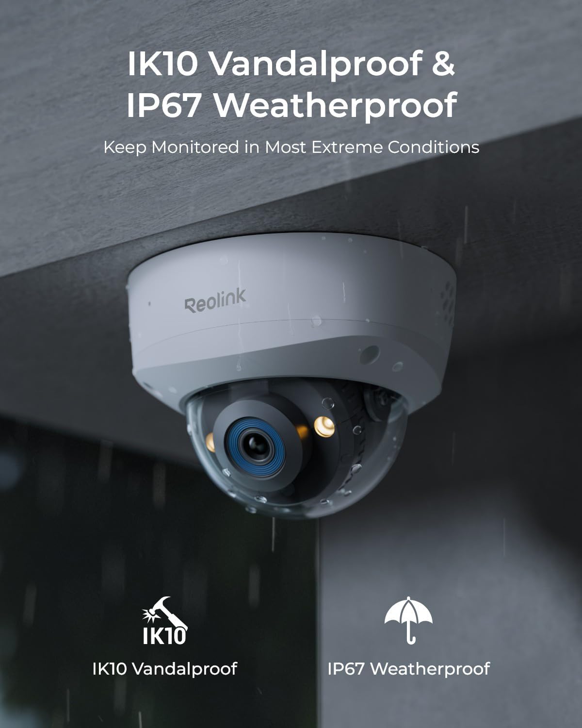 REOLINK RLC-1240A First 12MP Vandalproof PoE Security Camera,145° Wide Viewing Angle, Featuring Color Night Vision, Two-Way Talk, Smart Person/Vehicle/Animal Detection, Weatherproof