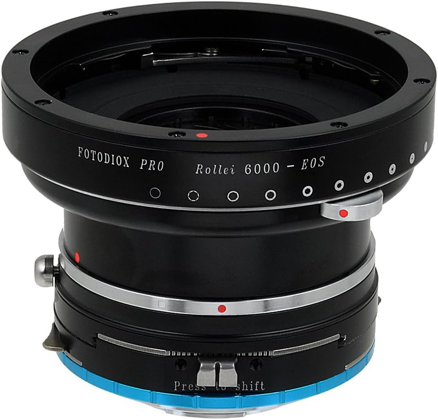Fotodiox Pro Lens Mount Shift Adapter - Rollei 6000 (Rolleiflex) Series Lenses to X-Series Mirrorless Camera