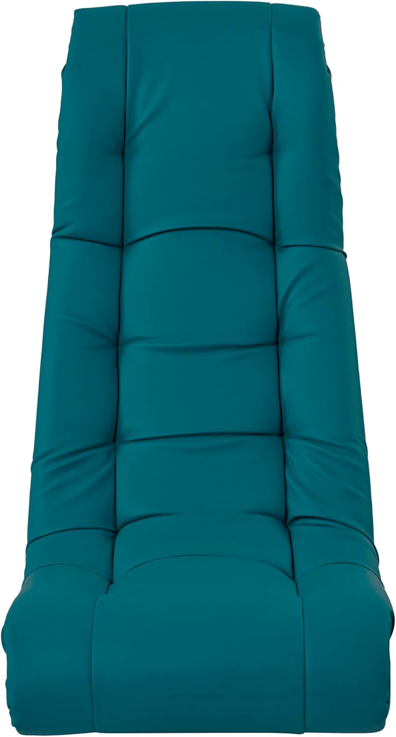 FDP Tufted Floor Rocker for Kids, Teens and Adults Comfortable, Ergonomic Chair for Reading, Playing Video Games, or Watching TV - Teal, 10488-TL