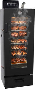 CLIVIA 8-Layer Electric Smoker with View Window, 1600W Vertical Digital BBQ Smoker, Front Loading Wood Chip Tray, 0-24H Timer & 86-257°F Temp Control, Meat Smoker for Jerky, Sausage, Fish (DSH-S45D)