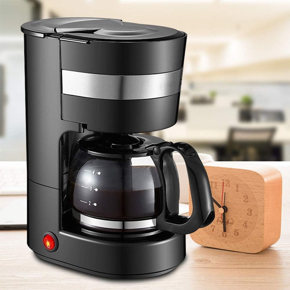 Coffee Machine Coffee Machine Coffee Maker,Household Coffee Machine,Drip-Type Automatic Filter Glass Coffee Pot,Constant Temperature Insulation Base,Anti-Burn Dry
