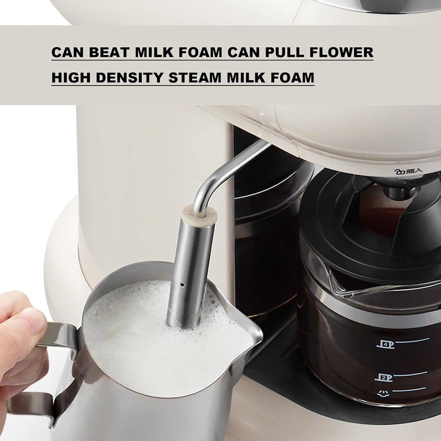 Home Retro Coffee Machine, Semi Automatic Espresso Machine, with Steam Frother, 5bar, Water Tank 240ml, 15s High Pressure Extract