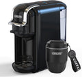 CAFELFFE MK-603 Mini Multi Pod Coffee Maker with 260ml Portable Coffee Cup, 4 in 1 Hot/Cold Single Serve Espresso Machine, Compatible with K Cup, Nes Original,DG Capsules/Ground, Fast Brew, Black