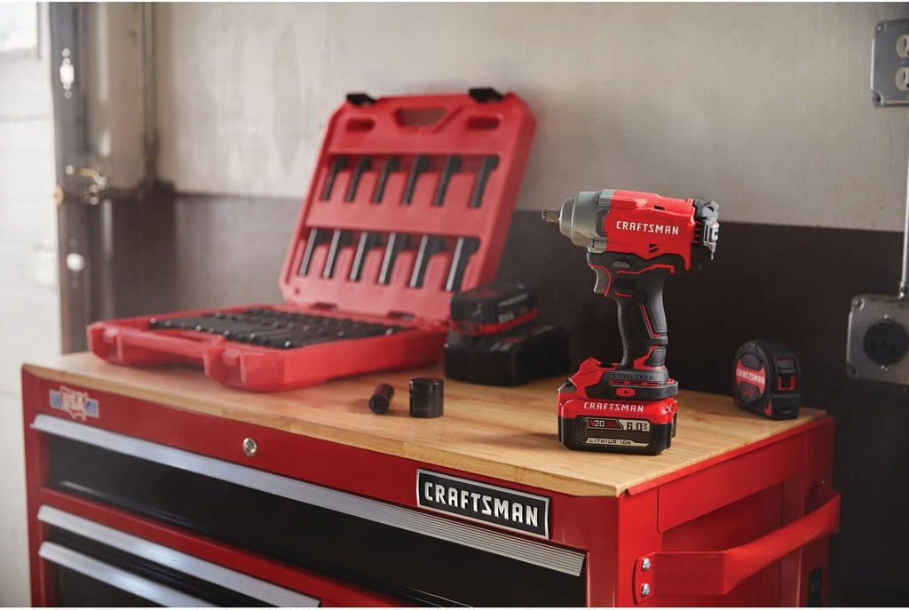 CRAFTSMAN V20 Cordless Impact Wrench, 1/2 inch, Bare Tool Only (CMCF920B)