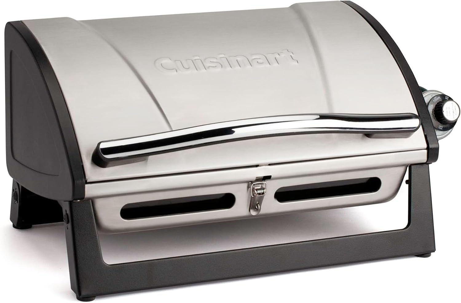 Cuisinart CGG-059A Grillster 8,000 BTU Portable Propane Tabletop Gas Grill & CCB-5014 BBQ Grill Cleaning Brush and Scraper, 16.5', Stainless Steel, 16. 5