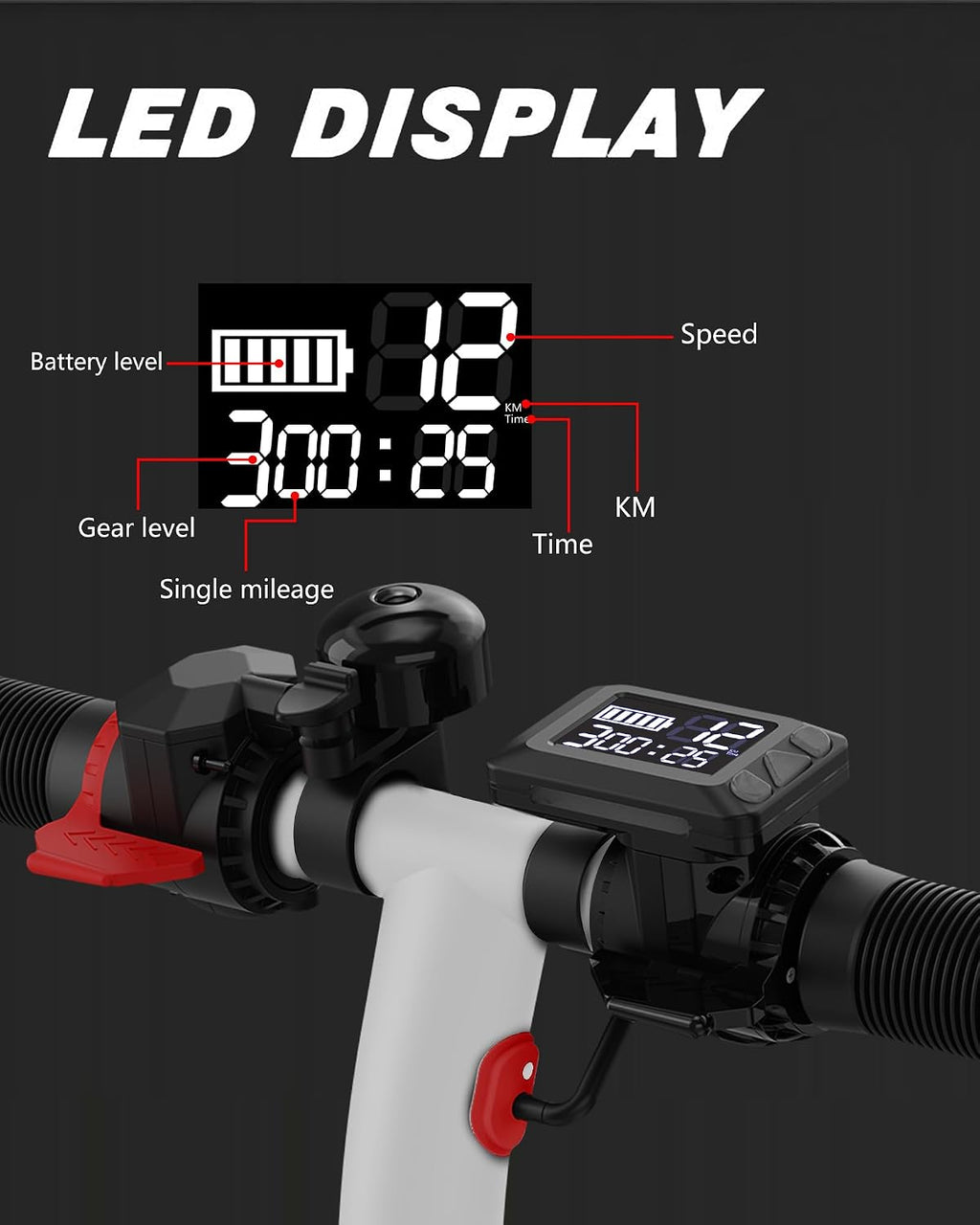 QnQ Electric Scooter 500W Peak Motor, 12 Miles Range & 15 MPH, 8' Flat-Free Tires, UL Certified, Foldable Electric Scooter for Adults, Teens and Big Kids