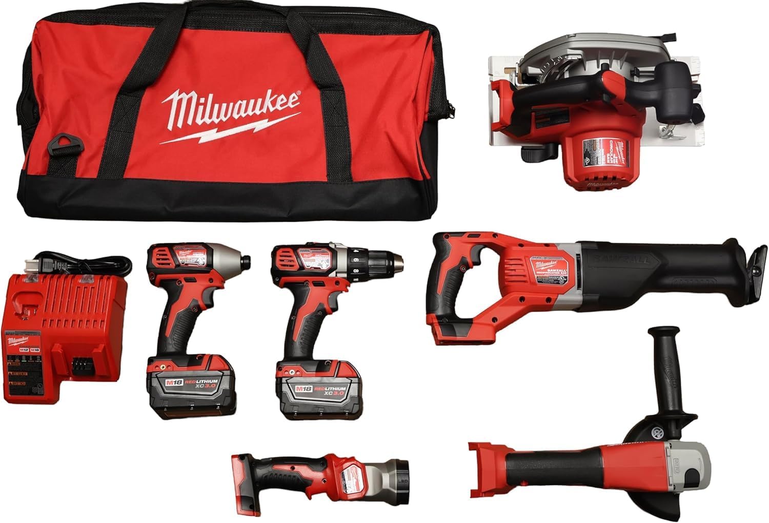 Milwaukee 2696-26 M18 18-Volt Lithium-Ion Cordless Combo Kit (6-Tool)