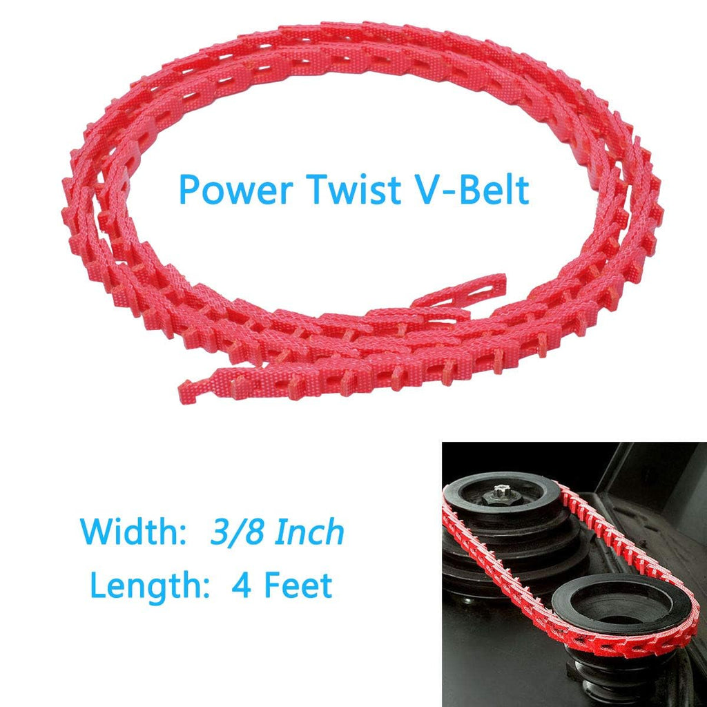 3/8' Link Belt 20FT, Adjustable V Belt Power Twist V-Belt, Industrial Rubber Link V-Belts Z Type