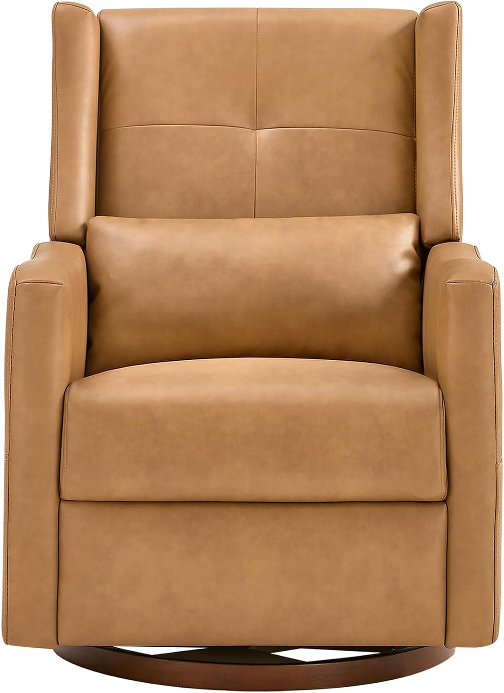 KISLOT Upholstered Recliner Swivel Glider Nursery Chair Reclining Performance Fabric Rocker with Wood Base,Boucle,Moss Green