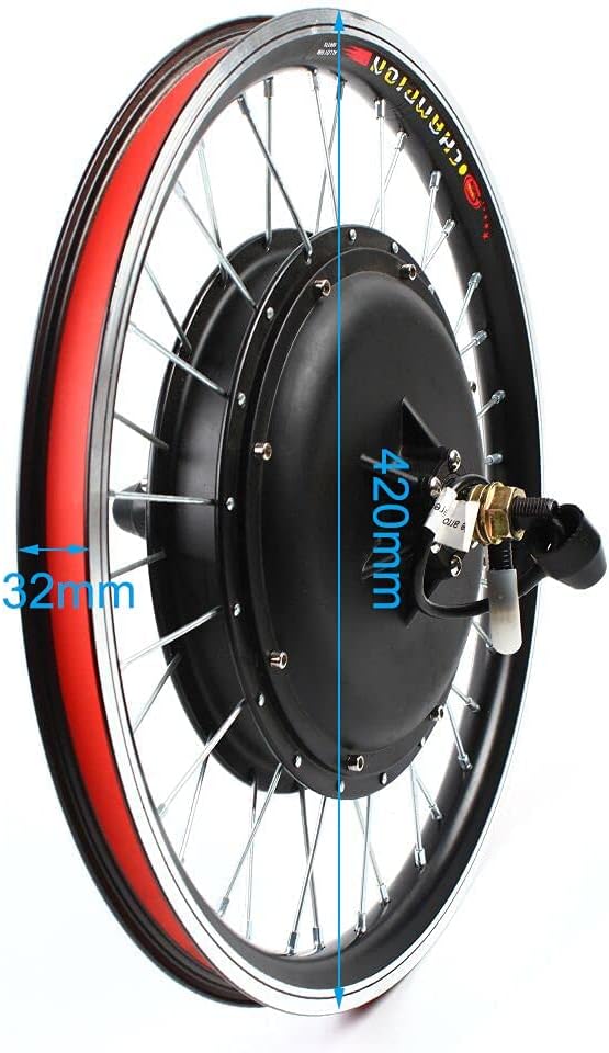 20' Front/Rear Wheel Hub Electric Bike Conversion Kit, 36V 250W/48V 1000W E-Bike Powerful Hub Motor Kit with SW-810LED Display Waterproof Wire Front/Rear Wheel Hub Assembly Motor Kit (US Stock)