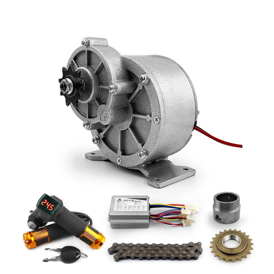 Tricycle Motor for Adults, Cargo 3 Wheel Bicycle, Brushed Gear, 450W, 24 in (36V 450W 31mm Adapter)