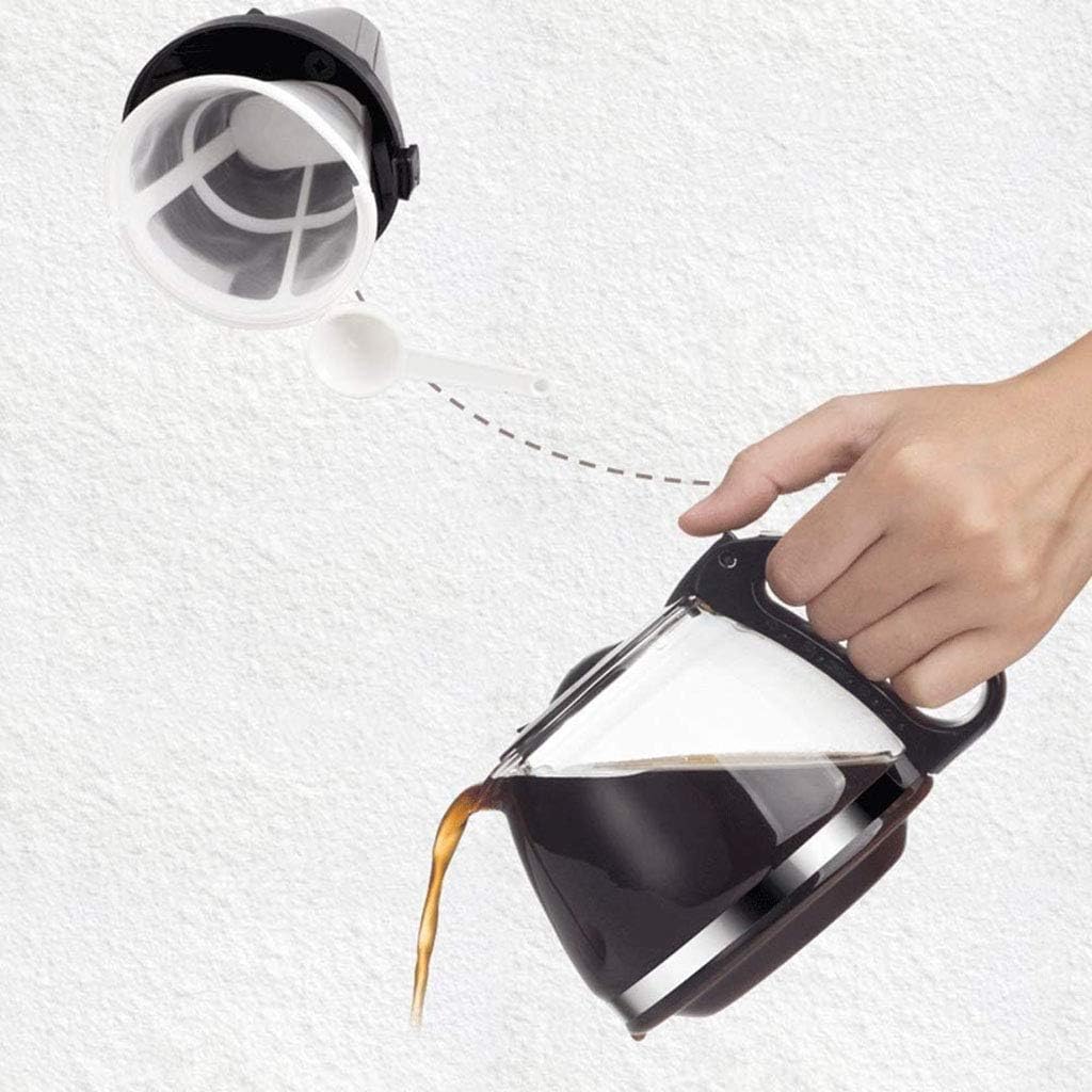 Coffee Machine Coffee Machine, Compact Coffee Machine,600Ml Coffee Maker with Anti Drip Function,550W,Reusable, Washable Filter,Black,for Espresso Cooker