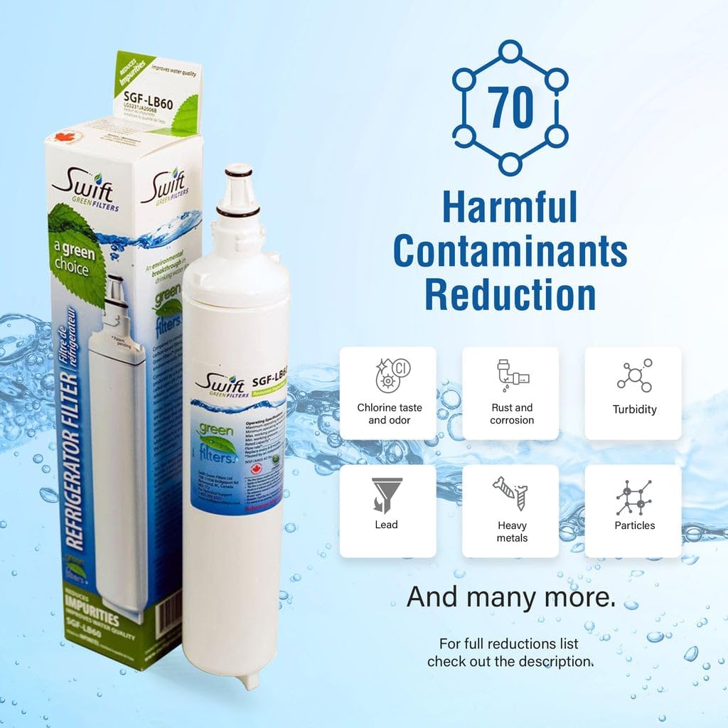 Swift Green Filters SGF-LB60 (6 Pack) 5231JA2006B, LT 600P, 5231JA2005A, Sears/Kenmore: 9990, 469990 LG Replacement Water Filter