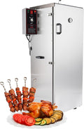CLIVIA Electric Vertical Smoker, 8 Layers Outdoor Digital BBQ Smoker Oven with Adjustable Temperature&Time Controller, Barbecue Cooking, Grilling Smoking for Fish, Sausage, Jerky (DSH-S50B)