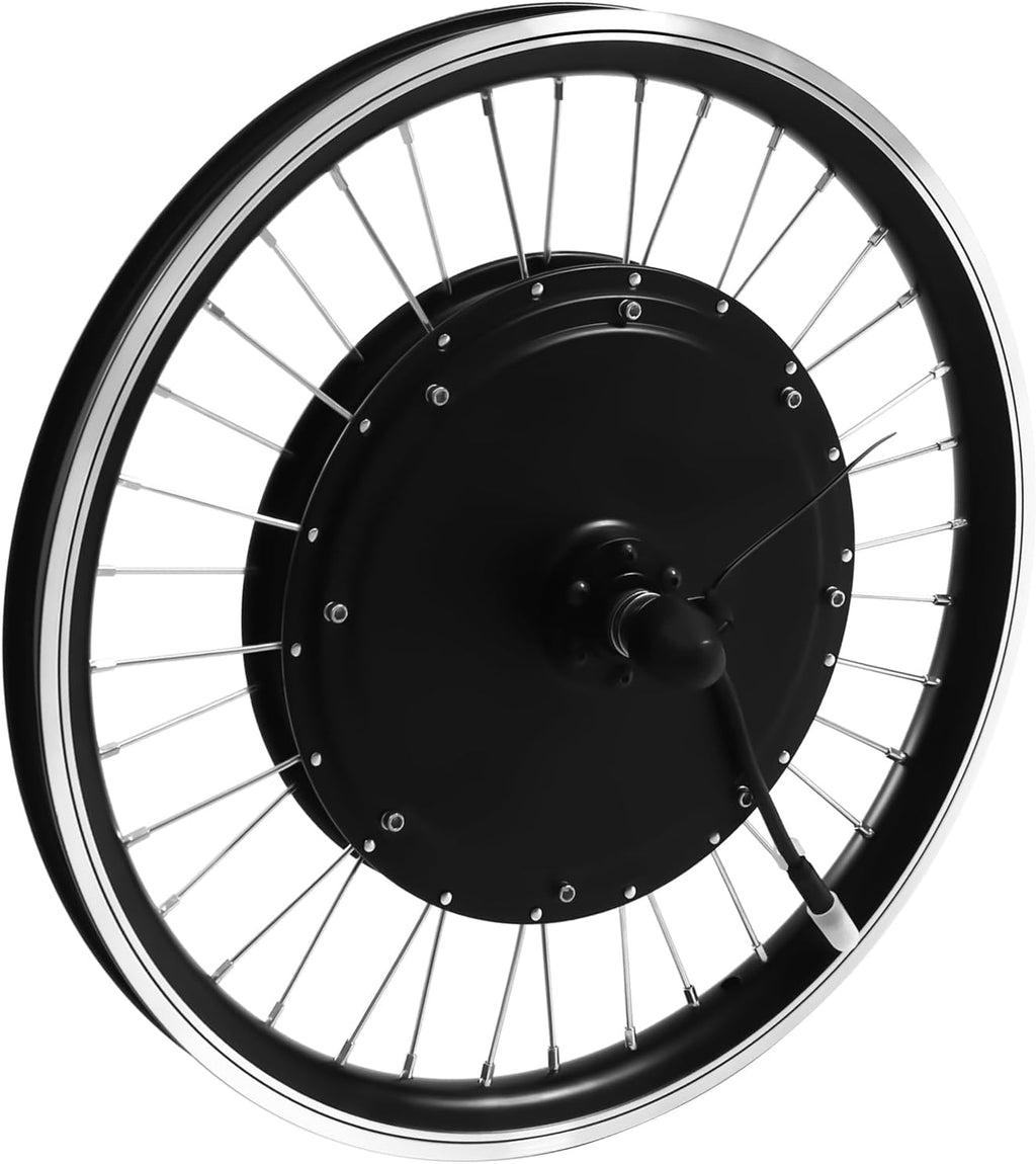 LOYALHEARTDY 700C/20/24/26/ Inch Front Wheel Hub Ebike Conversion Kit, Front Wheel Electric Bicycle Kit Front Wheel Hub Motor with Controller, LCD Display, PAS (No Batteries)