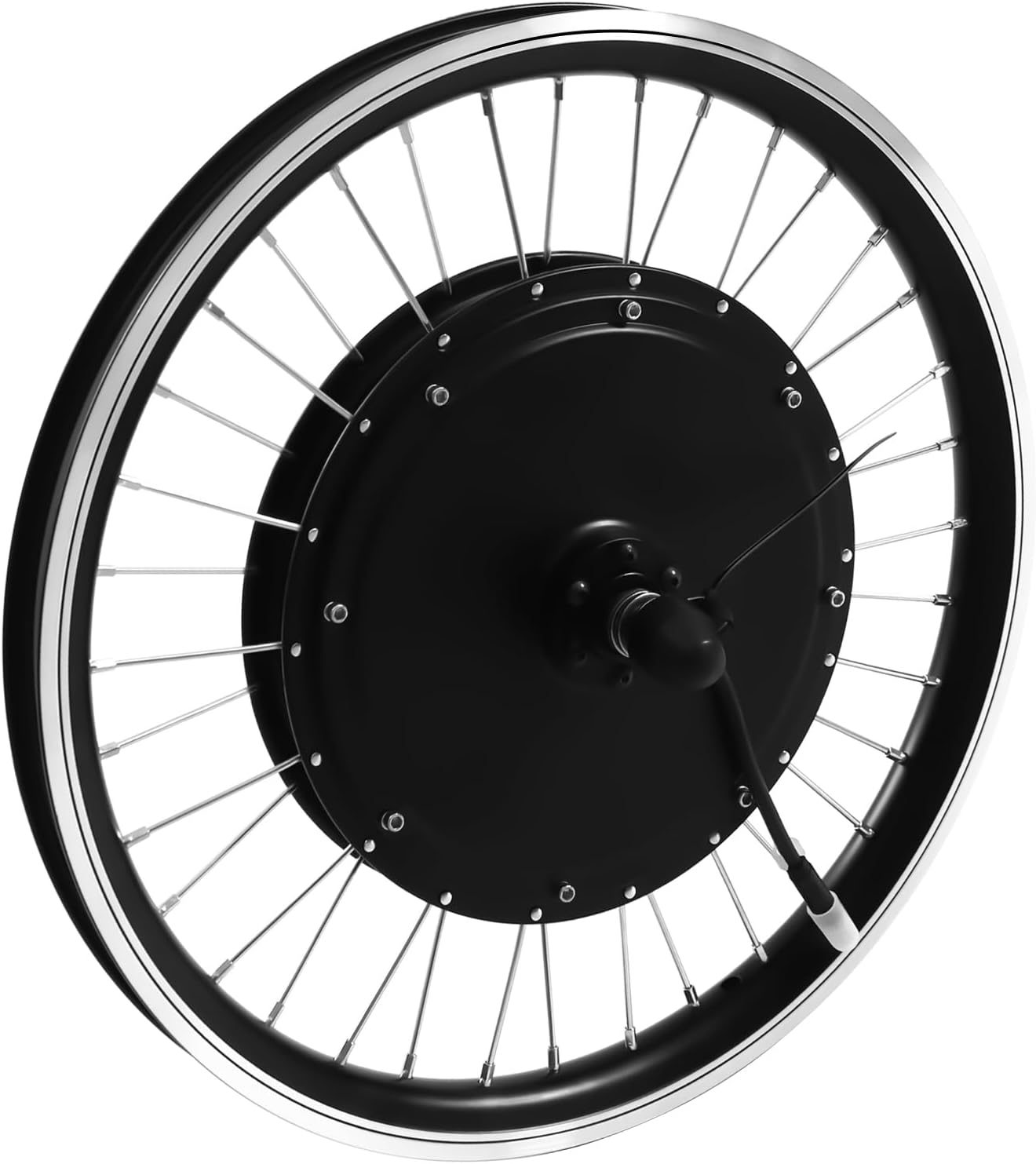 LOYALHEARTDY 700C/20/24/26/ Inch Front Wheel Hub Ebike Conversion Kit, Front Wheel Electric Bicycle Kit Front Wheel Hub Motor with Controller, LCD Display, PAS (No Batteries)