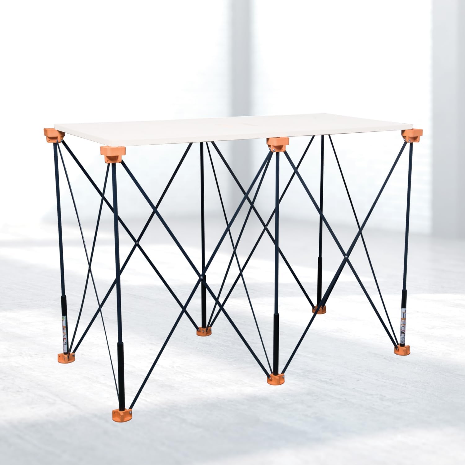 POWERTEC Arachni-Flex Workstation 2x4ft Portable & Collapsible Workstand - Heavy Duty Folding Work Table Base, 2500 lbs Capacity 36 Inch Work Height, No Assembly Mobile Workbench w/Carry Strap(71926V)