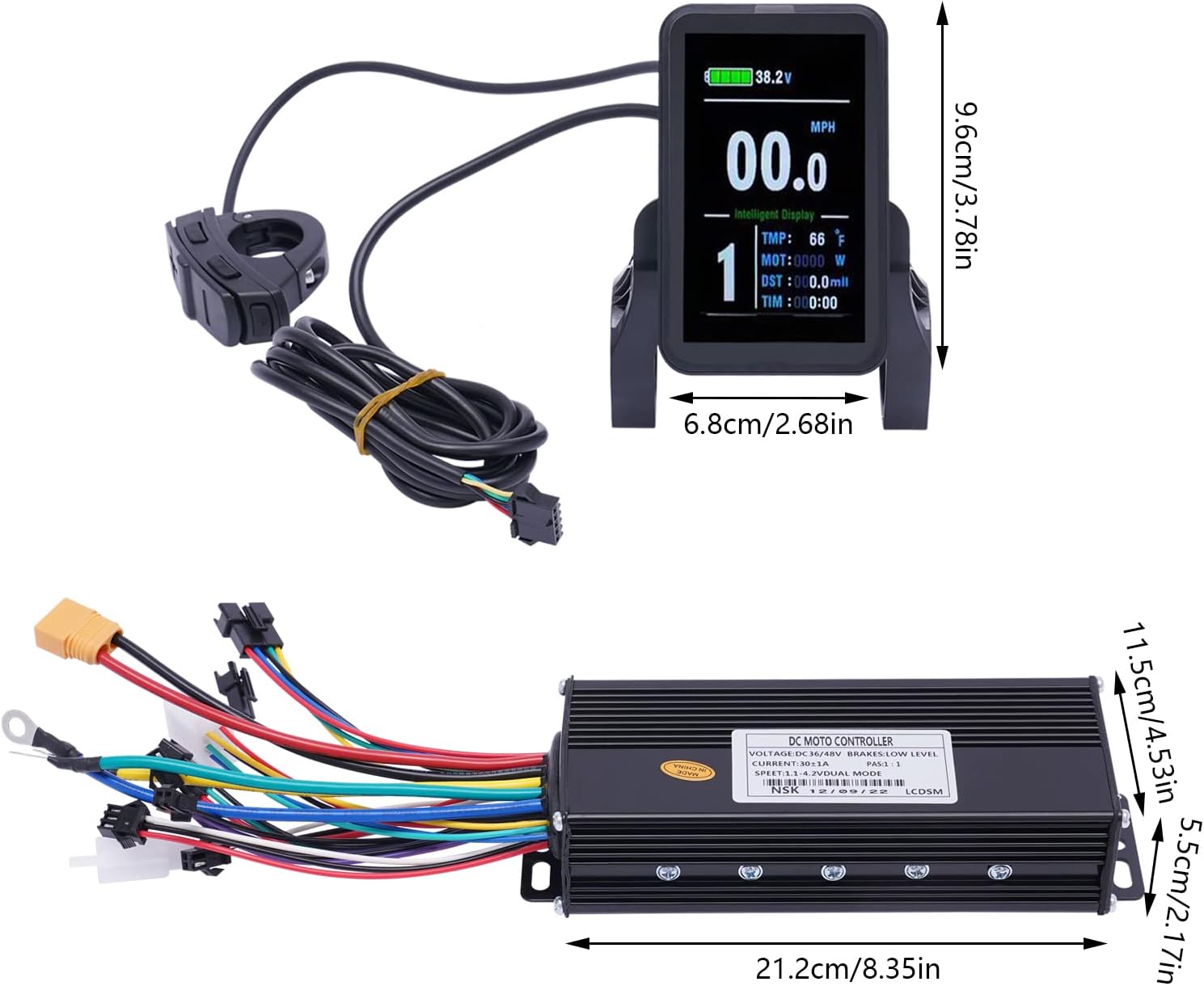 48V 1000W Electric Bicycle Motor Kit Front Wheel, E-Bike Hub Motor Kit Powerful Motor Electric Bicycle w/Display