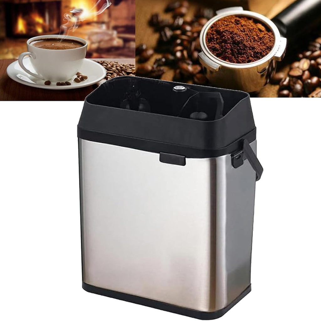 Electric Coffee Portafilter Cleaning Machine,150W Automatic Portafilter Cleaner with 2 Scrapers and 1 Brush Head,Commercial 58mm Coffee (Silver)