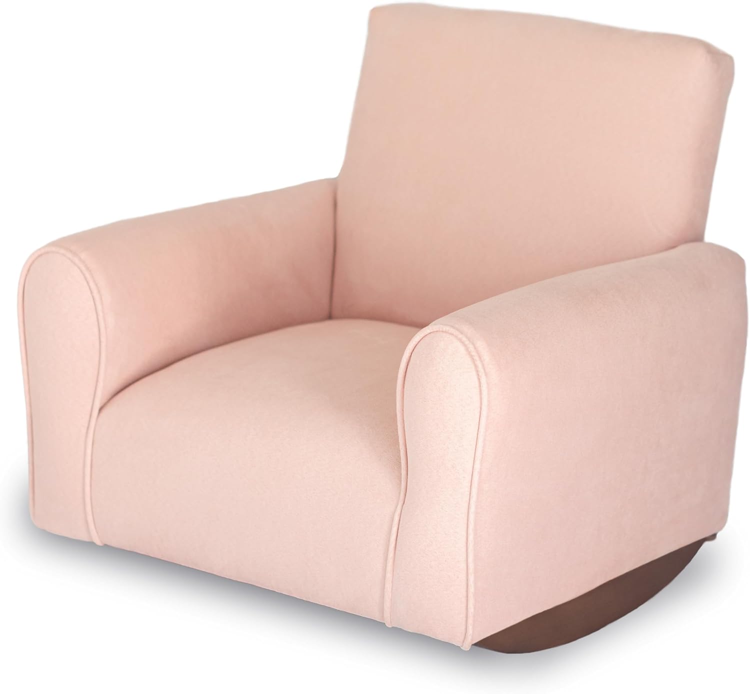 Kid Rocking Chair for Toddlers, Child Chair for Little Kids, Upholstered Toddler Armchair for Children, Comfy and Cute Little Kid Chairs (Rockers, Blush)