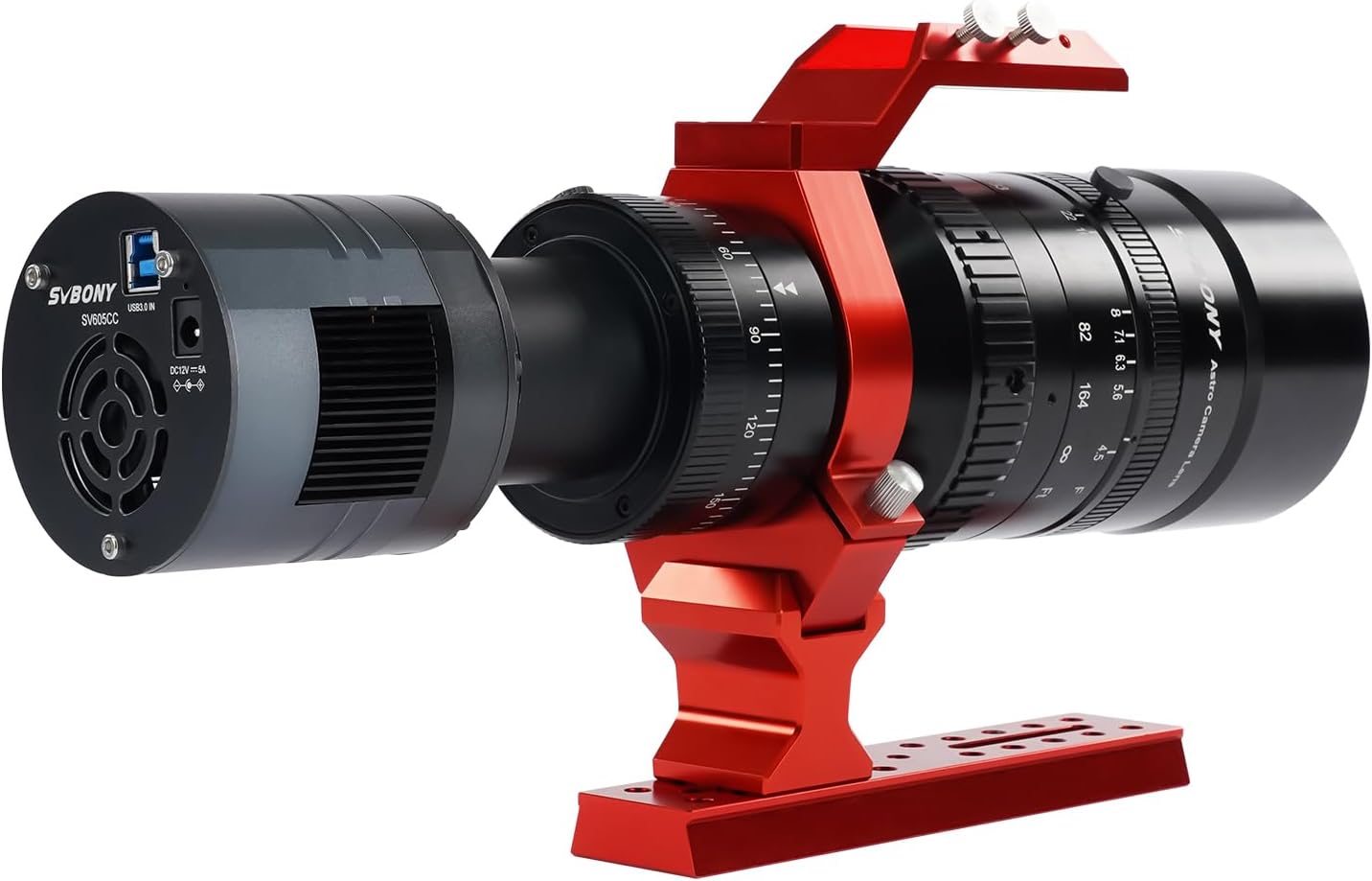 SVBONY SV605CC Cooled Astrophotography Camera, 9MP IMX533 USB3.0 CMOS Camera Bundle with SV555 54mm Petzval APO Refractor Telescope for Astrophotography, Full Frame Compatibility, SLR Camera Lens