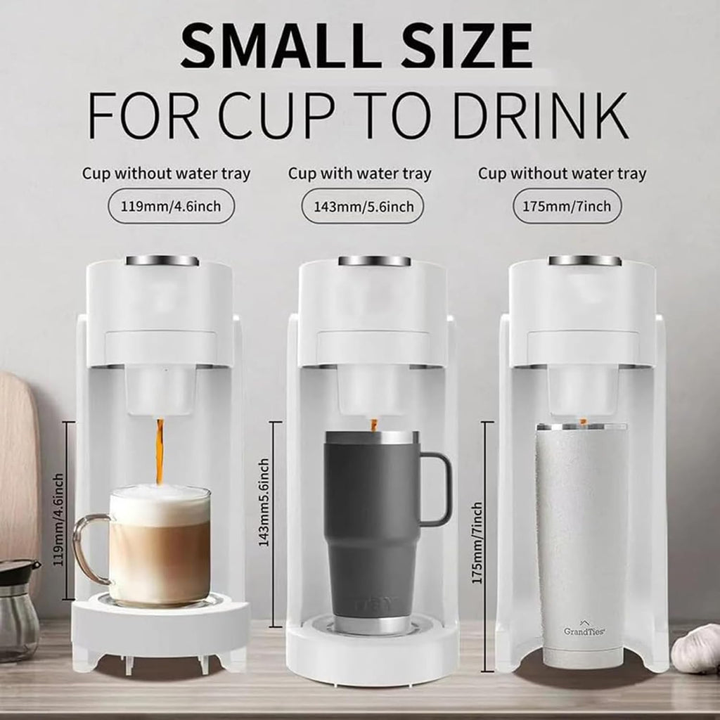 Capsule Coffee Machine, Mini Espresso Machine, Smart Dual Mode, with 3000l Water Tank, 3 Height Adjustable Cup Holder(119/143/175mm), for K-Cup Capsules, Cappuccino