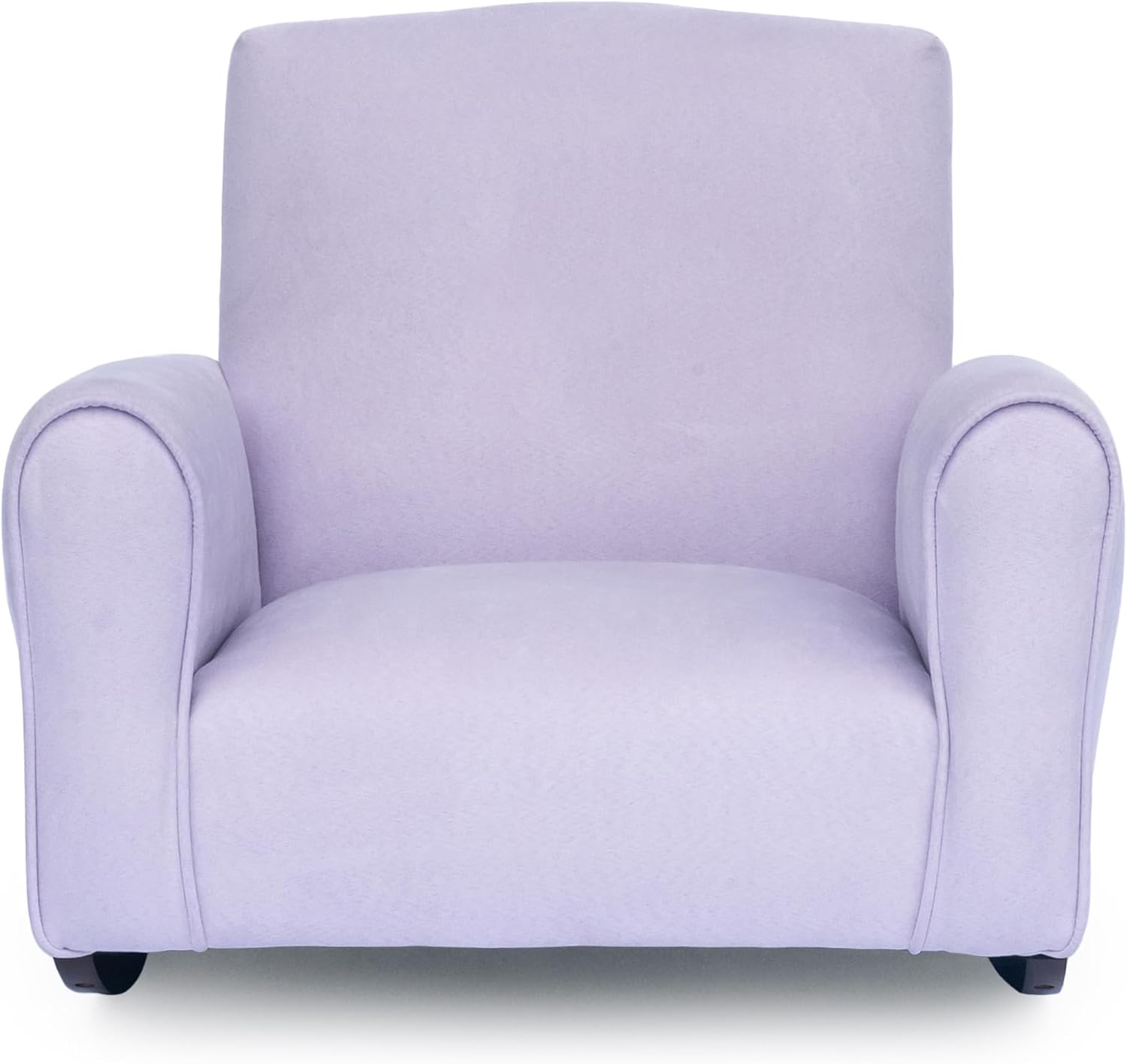 Toddler Personalized Armchair, Kids Upholstered Rocking Chair with Personalization, Toddler Chair with Personalized Name, Comfy Child Armchair (Rockers, Lavender Suede)
