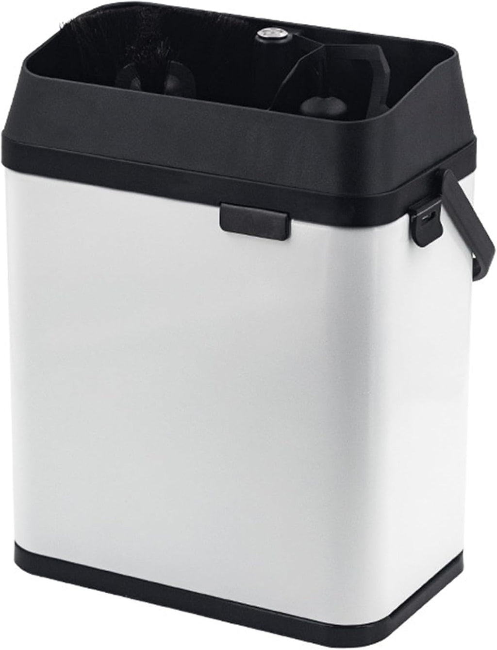 Electric Automatic Coffee Grounds Cleaner for Espresso Machine Handle,with Brush and Powder Wiper Cleaning Machine (White)