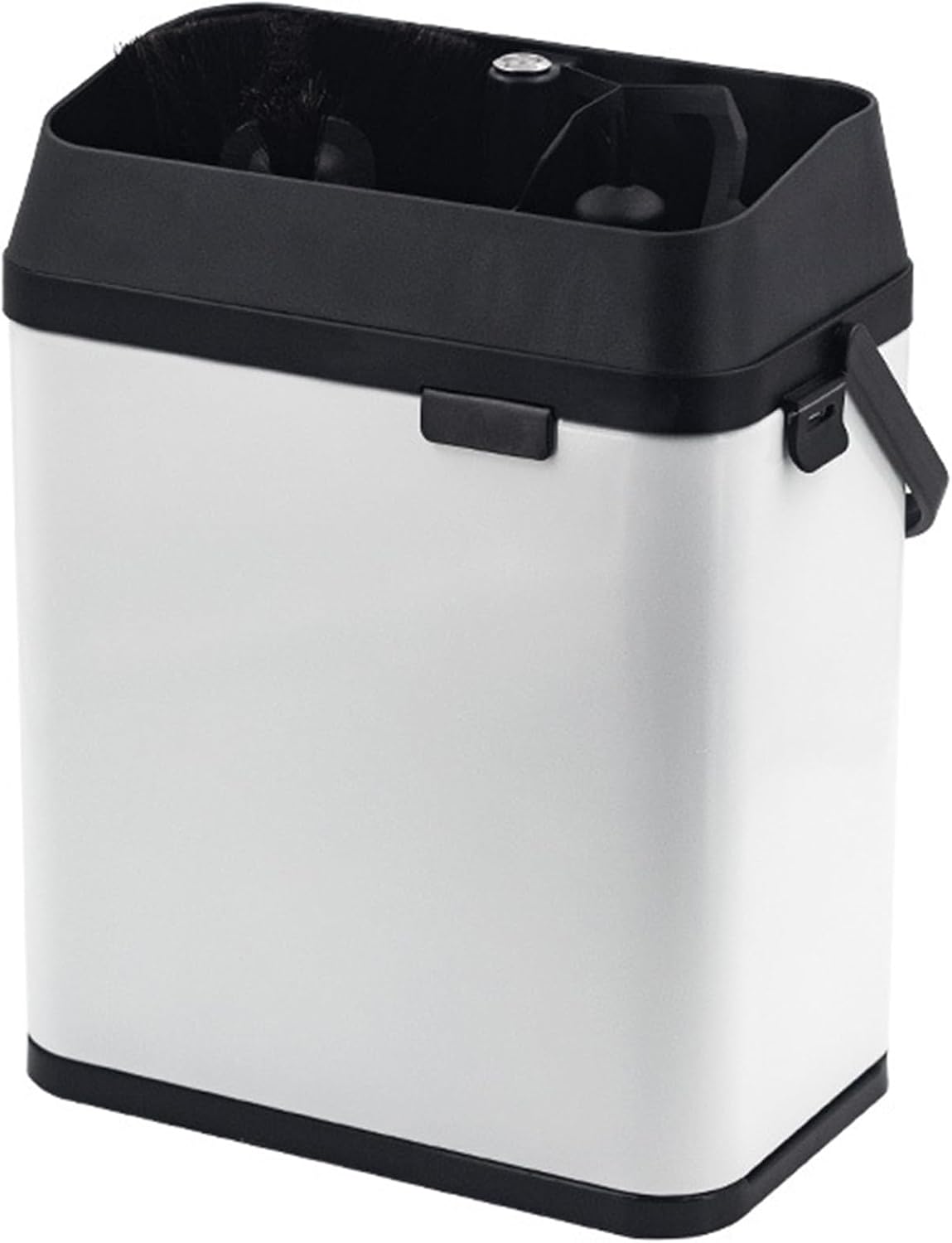 Electric Automatic Coffee Grounds Cleaner for Espresso Machine Handle,with Brush and Powder Wiper Cleaning Machine (White)