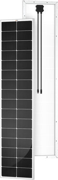 RICH SOLAR MEGA 130 Slim 130 Watt 12 Volt Monocrystalline Solar Panel for RV, Trailer, Motorhome