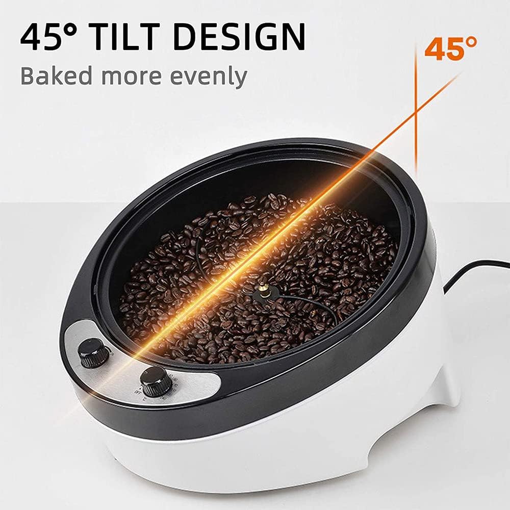Coffee Machine Household Coffee Baking Machine, 800G Coffee Bean Baking Machine, Tilt Stir Frying Temperature Adjustable 1800W Coffee Bean Baking Machine