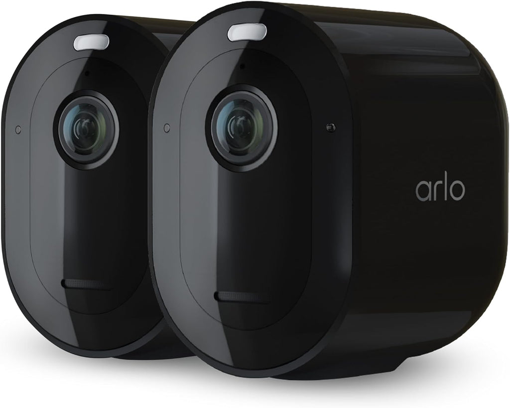 Arlo Pro Security Camera 2K HDR (5th Gen, 2022 Release) - Wireless Outdoor Camera, Rechargeable Removeable Battery, Event Captions, Emergency Response, 1-Month Trial of Secure Plan, 2 Cam, Black