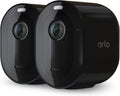 Arlo Pro Security Camera 2K HDR (5th Gen, 2022 Release) - Wireless Outdoor Camera, Rechargeable Removeable Battery, Event Captions, Emergency Response, 1-Month Trial of Secure Plan, 2 Cam, Black