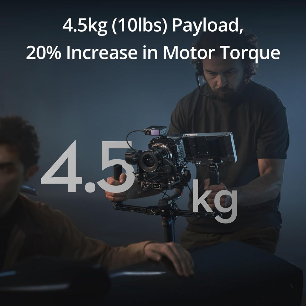 DJI RS 4 Pro Combo, 3-Axis Gimbal Stabilizer for Cameras for DSLR & Cinema Camera Stabilizer Canon/Sony/Panasonic/Nikon/Fujifilm, Native Vertical Shooting, 4.5kg/10lbs Payload, Camera Gimbal