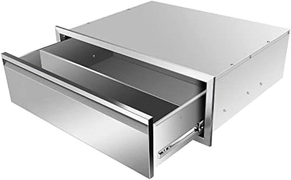 Outdoor Kitchen Drawer Stainless Steel BBQ Triple Drawer Flush Mount for Outdoor Kitchen Island,-30W X 10H X 23D Inch