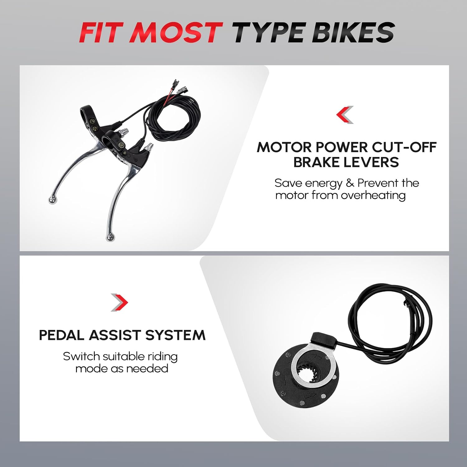 PEXMOR Electric Bike Conversion Kit, 48V 1000W 26' Rear Wheel E-Bike Hub Motor Kit, Upgrade 3 Mode Controller w/PAS/Twist Throttle with Battery Indicator Ebike Bicycle Wheel Kit