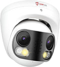 Anpviz 4K 8MP Dual Lens PoE IP Camera Outdoor, 180° Panoramic Security IP Camera, Smart Dual Light Color Night Vision, Human/Vehicle Detection, Two Way Audio, 512GB SD Slot, Full Metal IP66, NDAA