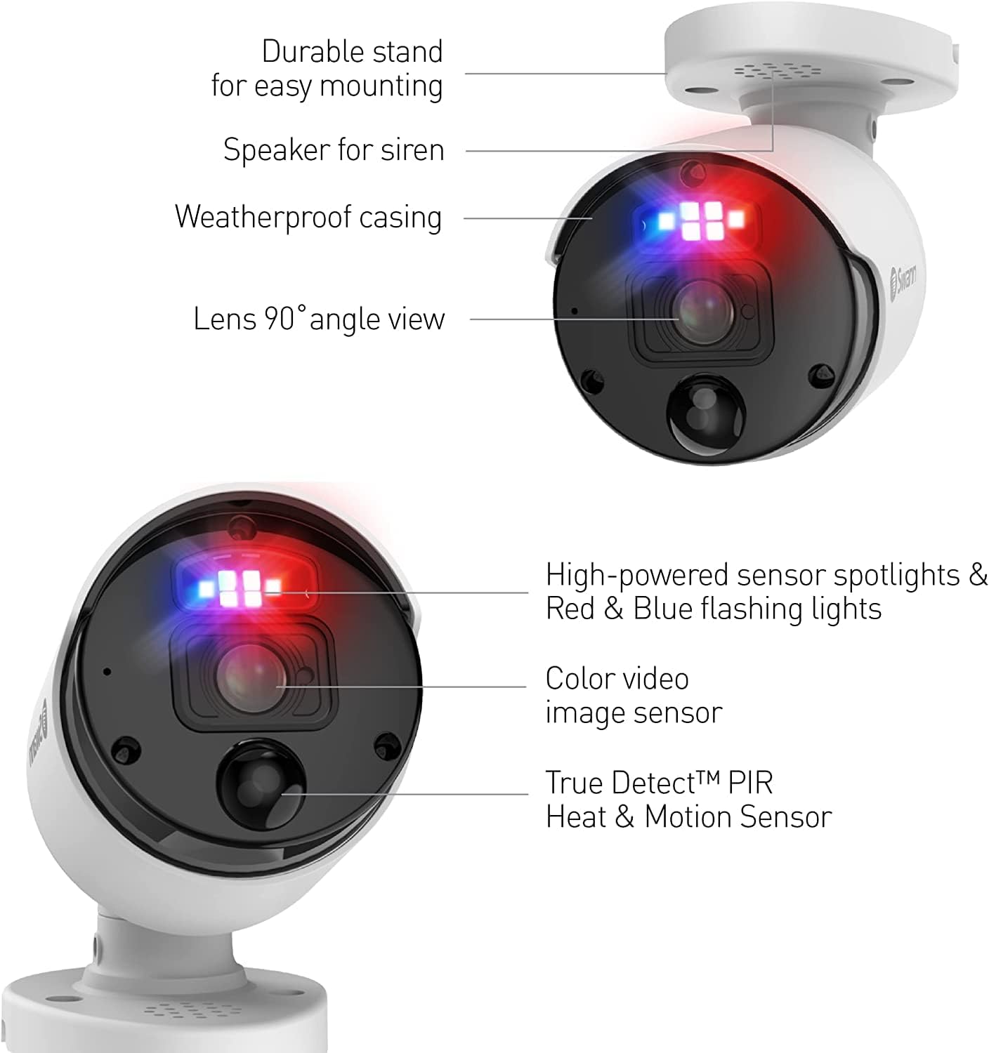 Swann Pro 4K Ultra HD, 8 Channel Security System, 2TB NVR, 4 Bullet PoE IP Cameras Outdoor, Wired Surveillance CCTV, Heat Motion Vehicle Detection, LED Light, 24/7 Recording Security Camera, 889804
