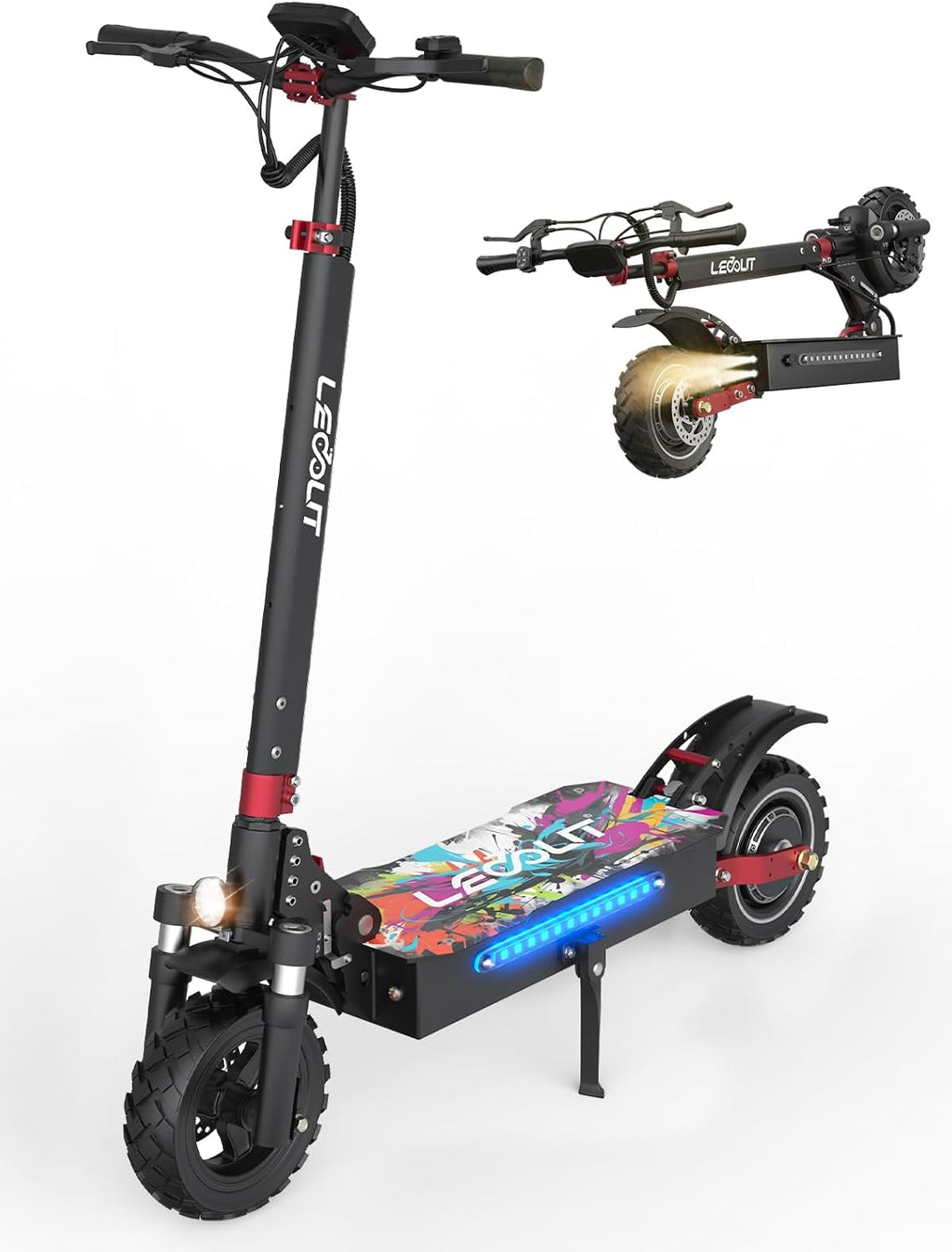 T88 Electric Scooter for Adults, 1500W Motor Max 31 MPH & 40 Miles Range, 10' Off-Road Pneumatic Tires, Dual Suspension & Disc Brakes, NFC & Password Unlock, Heavy Duty Foldable Scooter