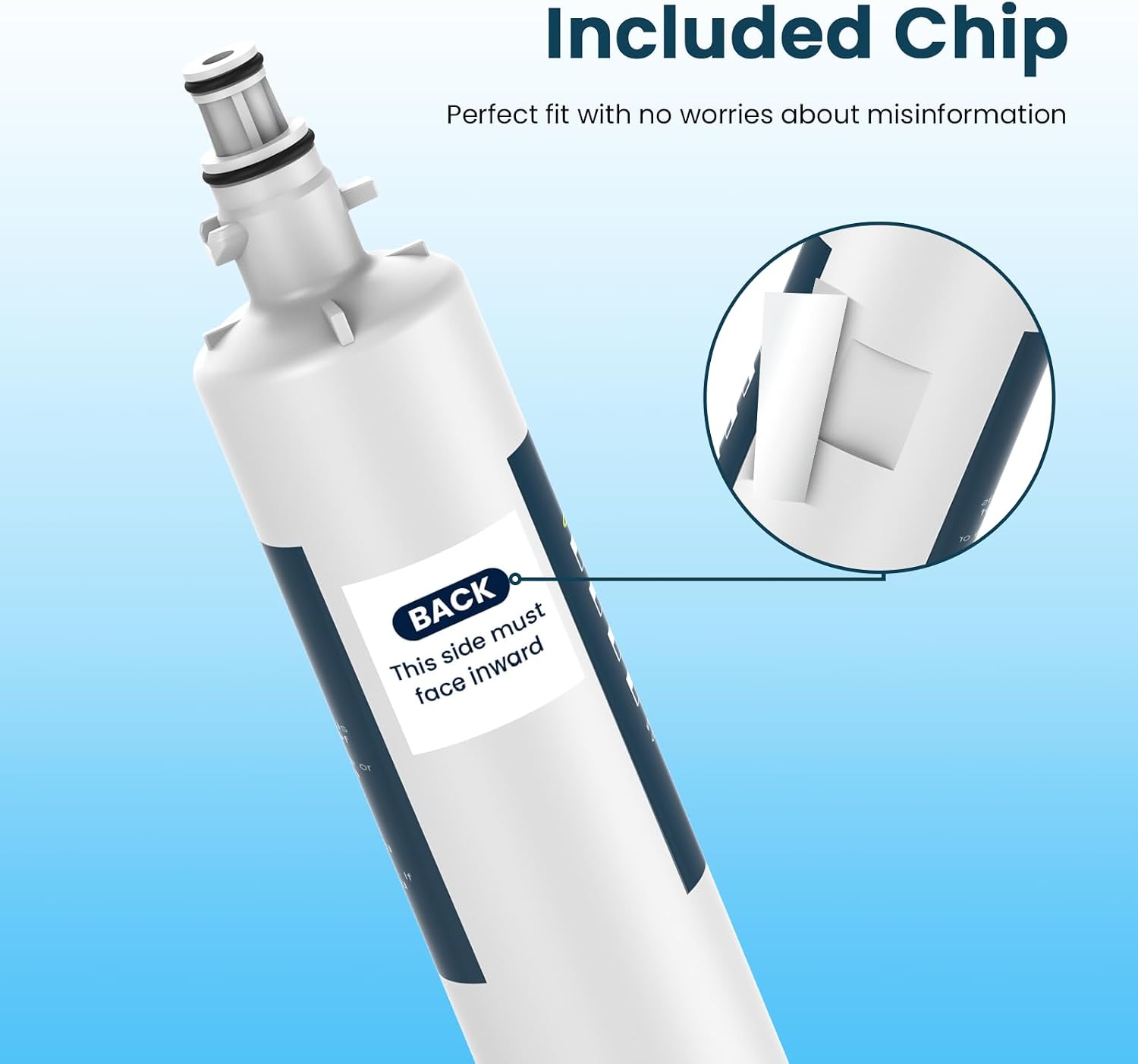 Crystala Filters Replacement for GE® RPWFE, RPWF (with CHIP) Refrigerator Water Filter, Compatible with WSG-4, WF277, GFE28GMKES, PFE28KBLTS, GYE22HMKES, DFE28JSKSS, GFE28GYNFS, GFD28GYNFS, 4 Pack