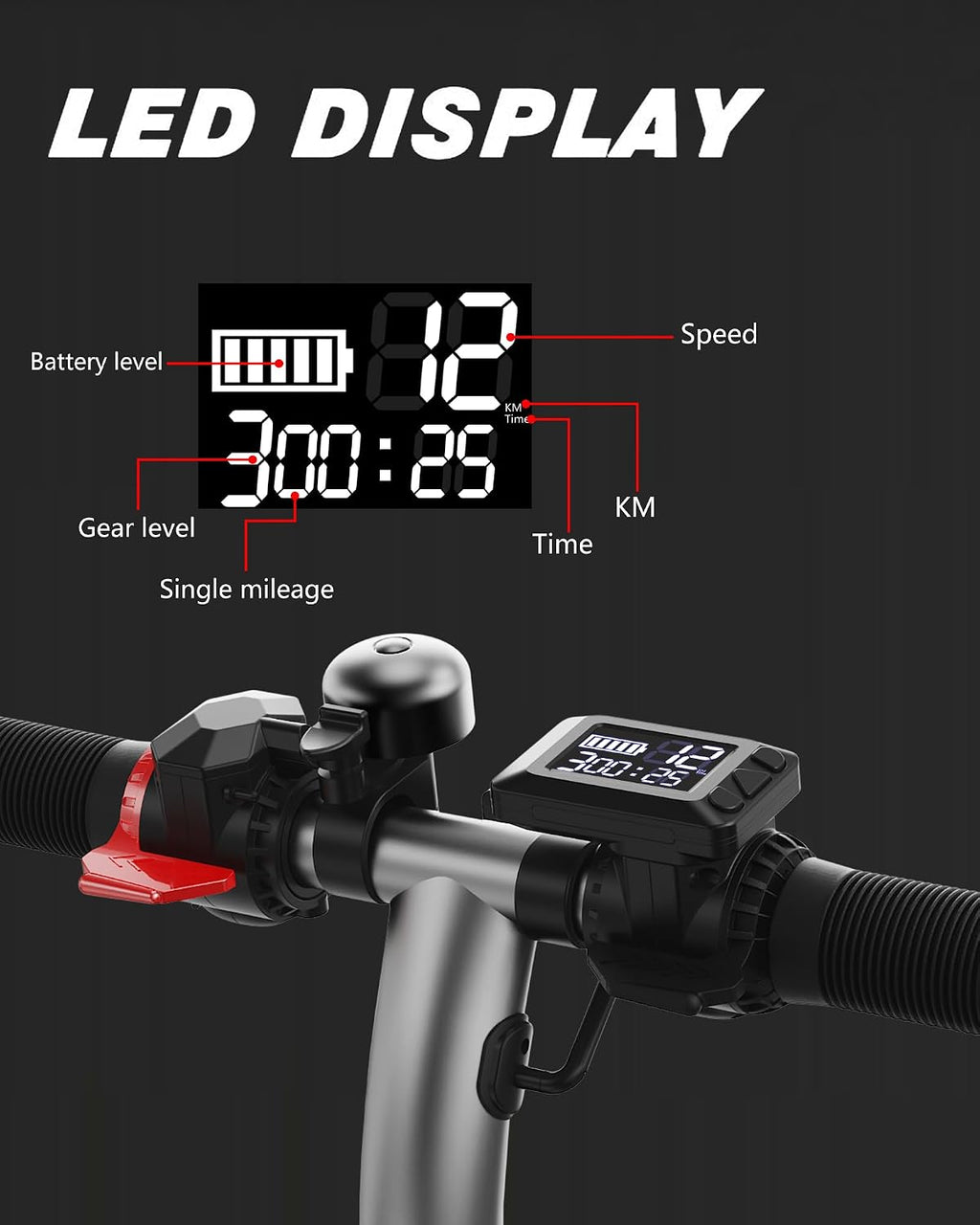 QnQ Electric Scooter 500W Peak Motor, 12 Miles Range & 15 MPH, 8' Flat-Free Tires, UL Certified, Foldable Electric Scooter for Adults, Teens and Big Kids
