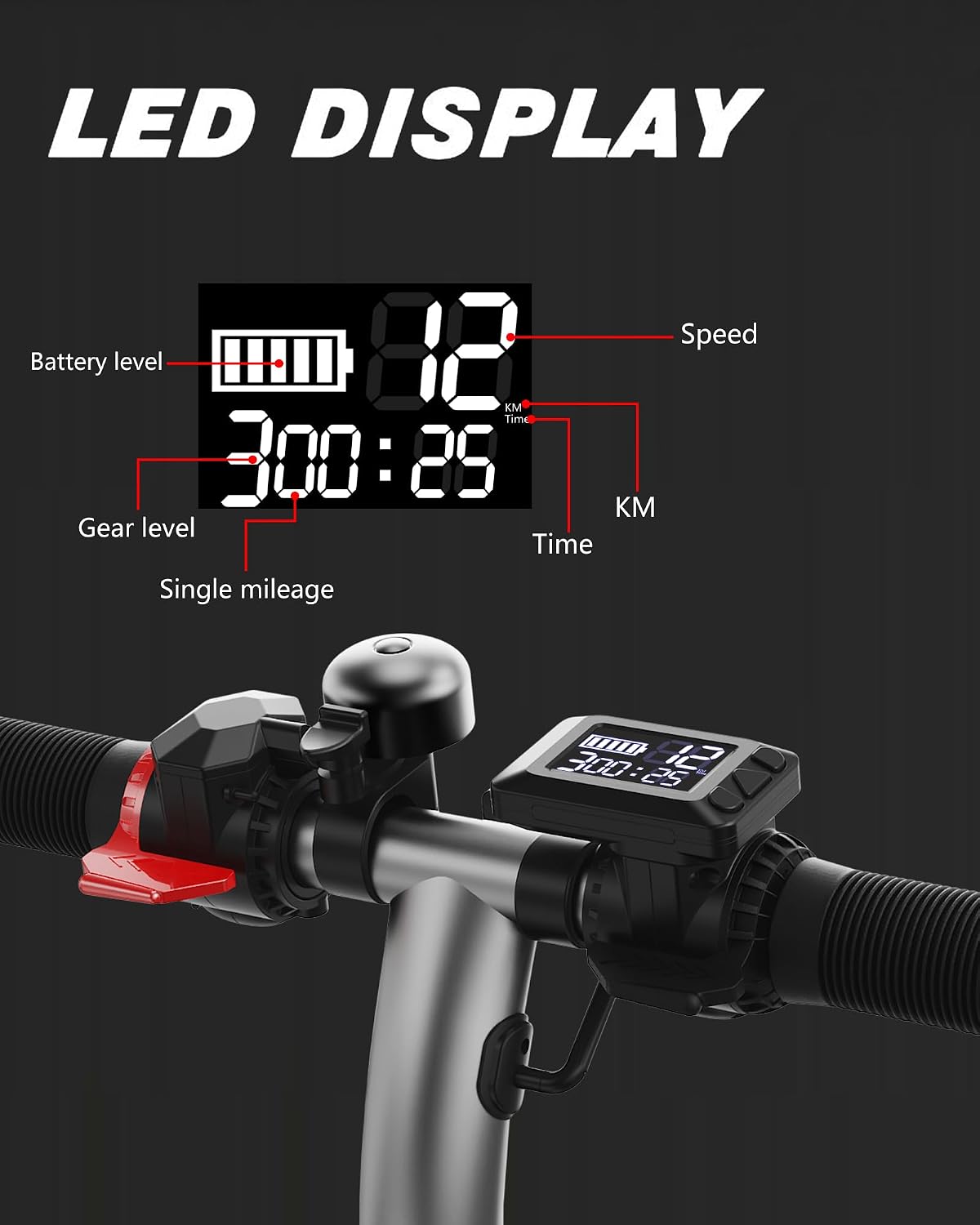 QnQ Electric Scooter 500W Peak Motor, 12 Miles Range & 15 MPH, 8' Flat-Free Tires, UL Certified, Foldable Electric Scooter for Adults, Teens and Big Kids