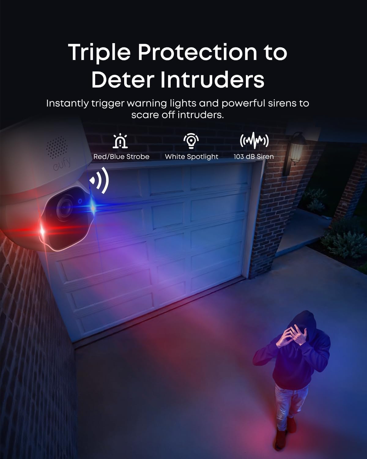 eufy SoloCam E42,6-Cam Kit,4K Security Camera Wireless Outdoor, Solar Powered, AI Motion Tracking, Strobe Light, Pan & Tilt, Facial Recognition, Up to 16 TB, Smart Home Compatible