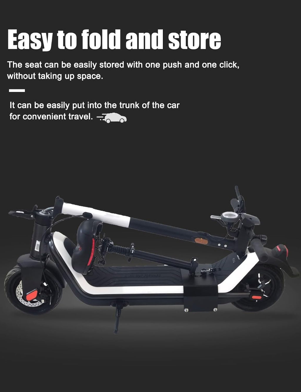 Electric Scooter Seat Only for NIU Adult Scooter KQi2, KQi3, KQi3 PRO, Foldable eScooter Saddle, Shockproof, Comfy, Adjustable Height