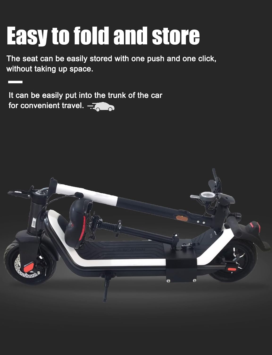 Electric Scooter Seat Only for NIU Adult Scooter KQi2, KQi3, KQi3 PRO, Foldable eScooter Saddle, Shockproof, Comfy, Adjustable Height