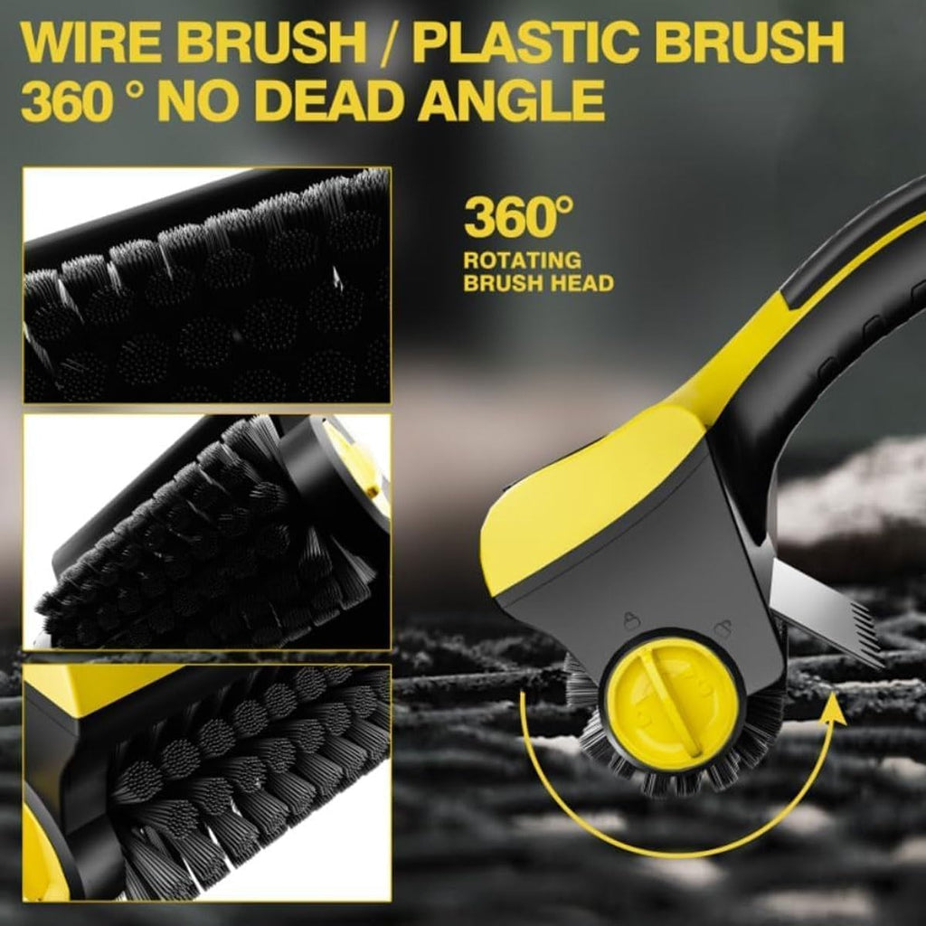 Electric Grill Brush, Grill Cleaner with 2 Brushs,360° Rotating Cleaner Brush,Cordless Electric Grill Cleaning Scrub Brush,for Grill,Kitchen Room, Bathroom