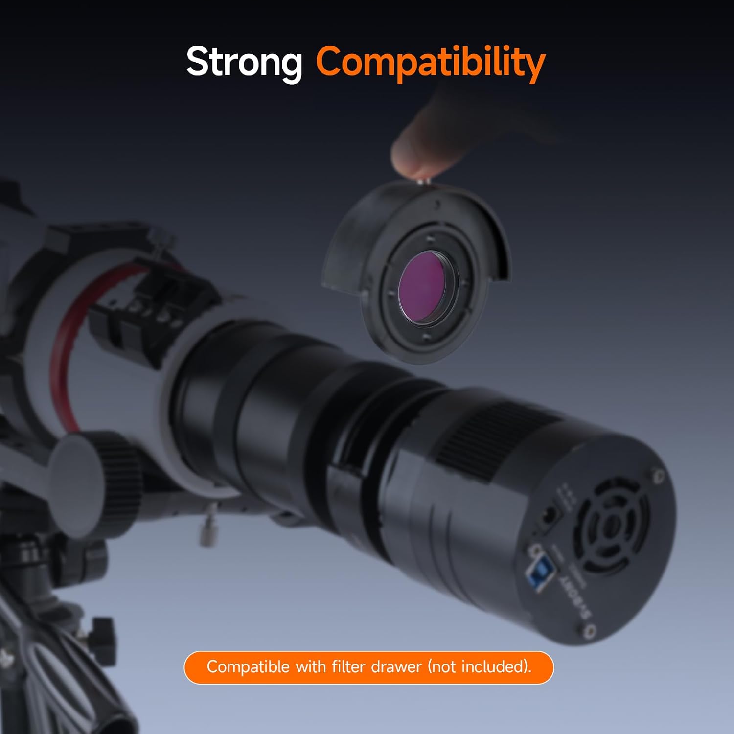 SVBONY T2 T Ring Adapter and T Adapter, 1.25 inches Metal Telescope Camera Adapter Bundle with SV220 H-Alpha OIII 3nm Dual-Band 1.25' Filter, Telescope Accessories for Deep Sky Astrophotography